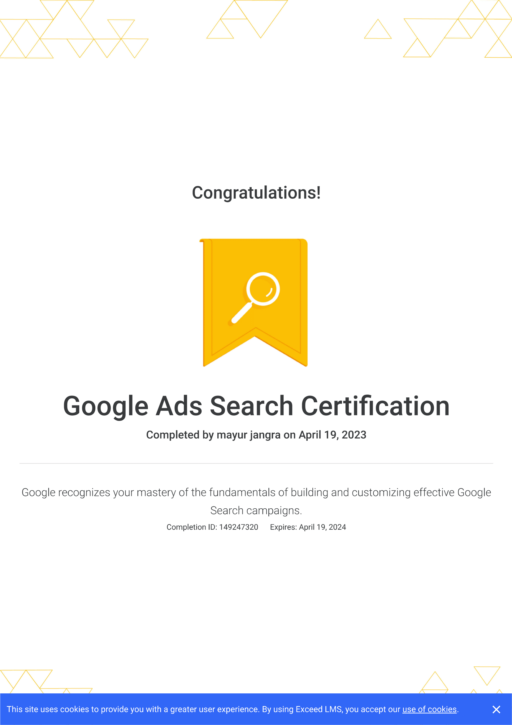 Home mj google ads search certification 1