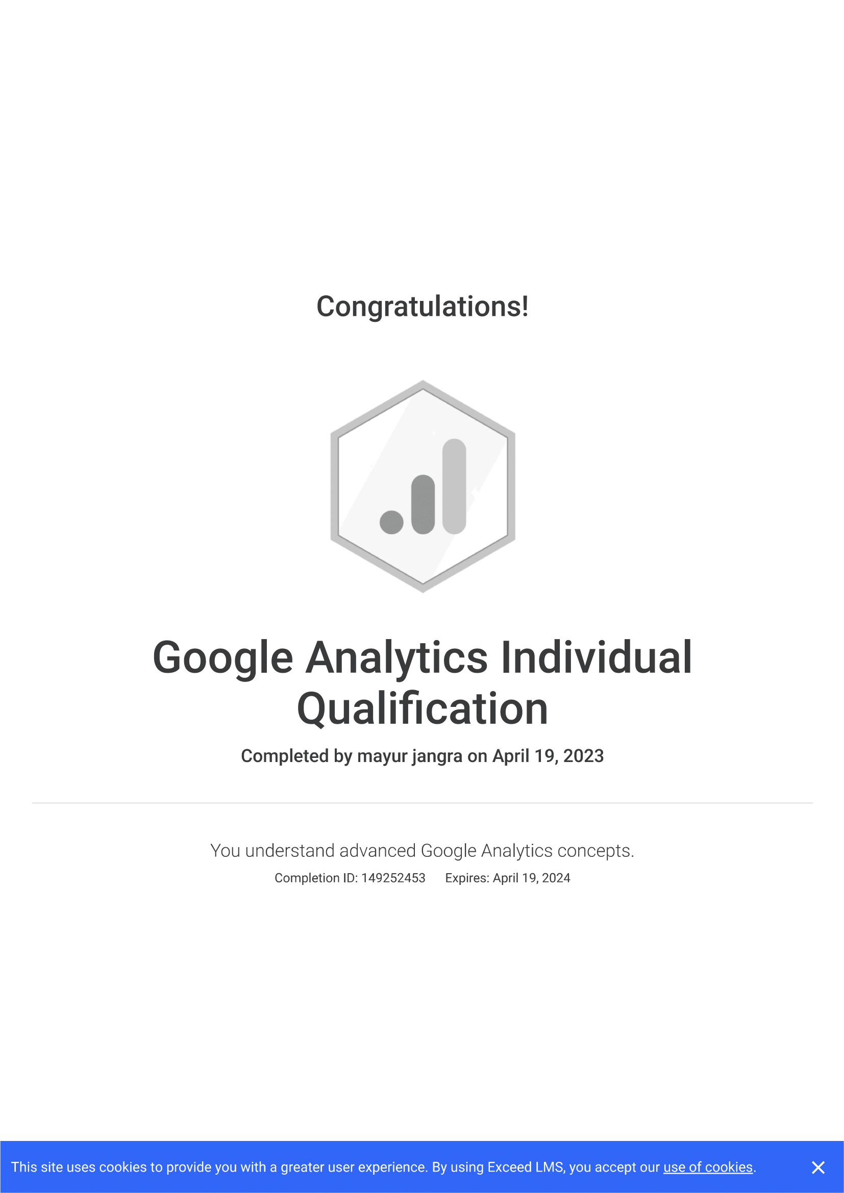Home mj google analytics ind qualification 1