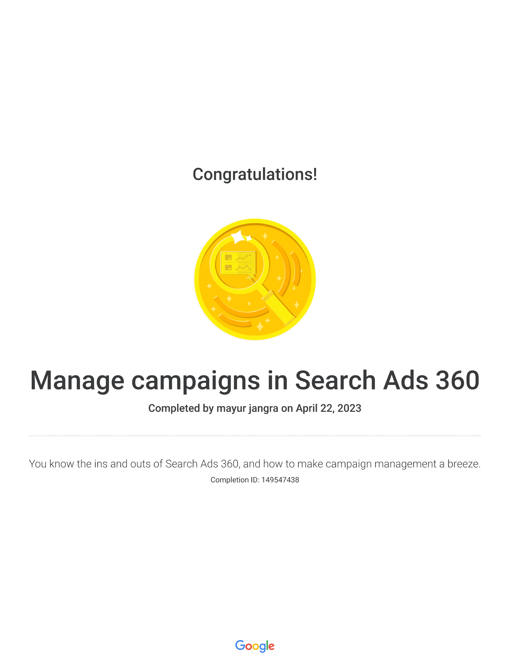 Home manage campaign in serch ads 360 1