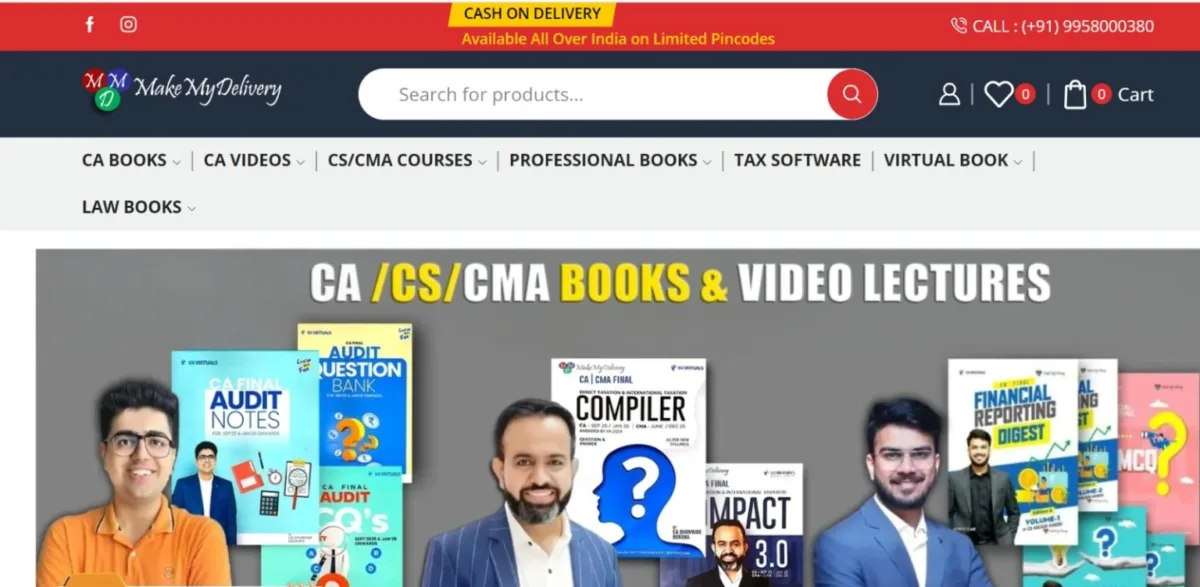 Make My Delivery website project screenshot