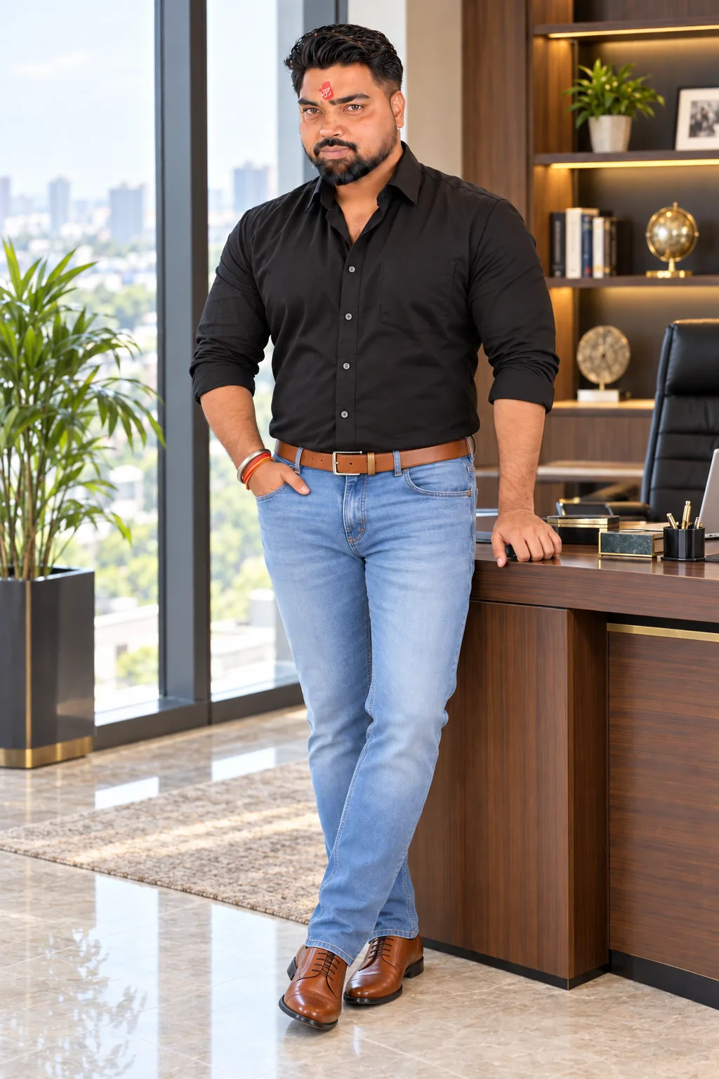 Mayur Jangra in his office